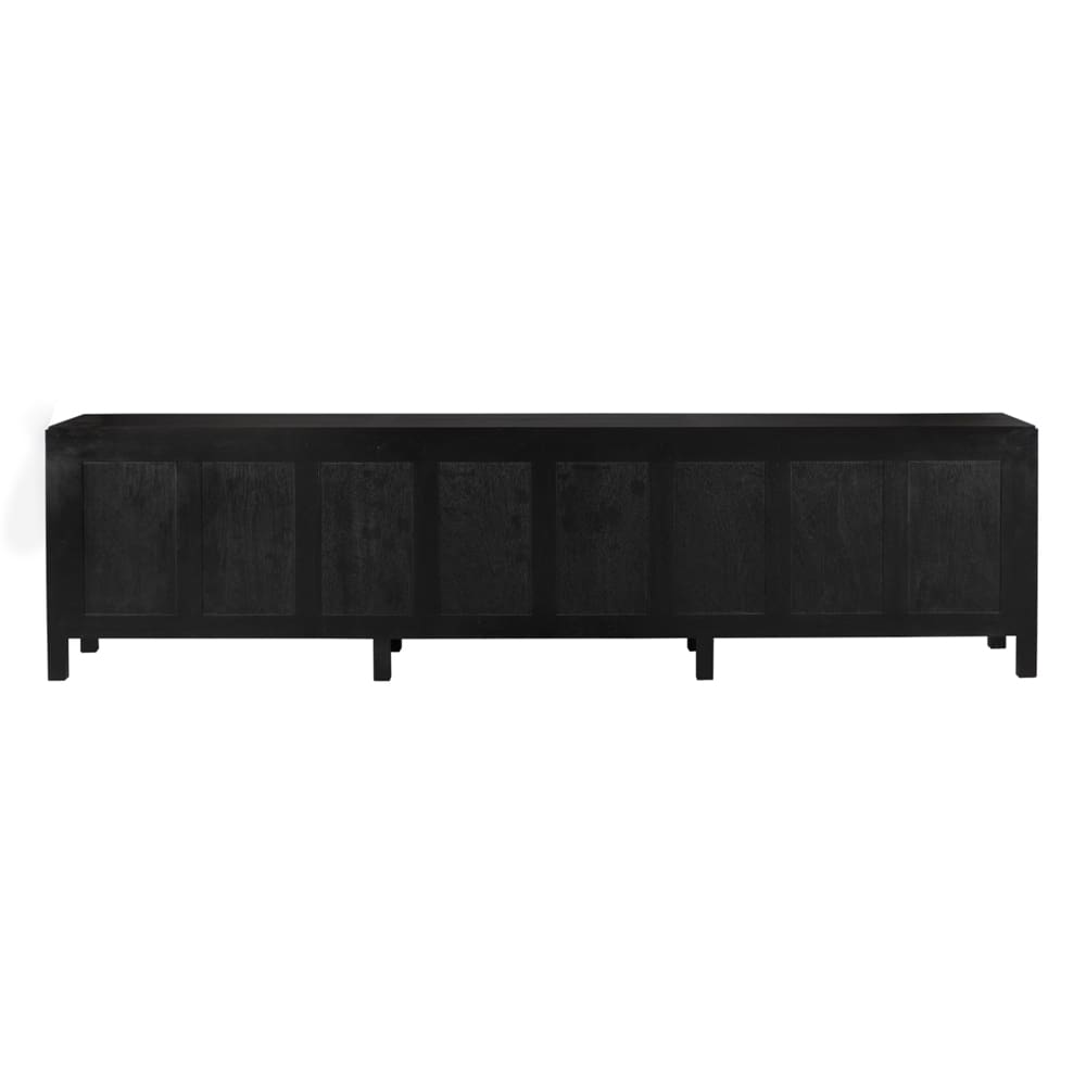 Noir Weston Sideboard, Hand Rubbed Black With Light Brown Trim