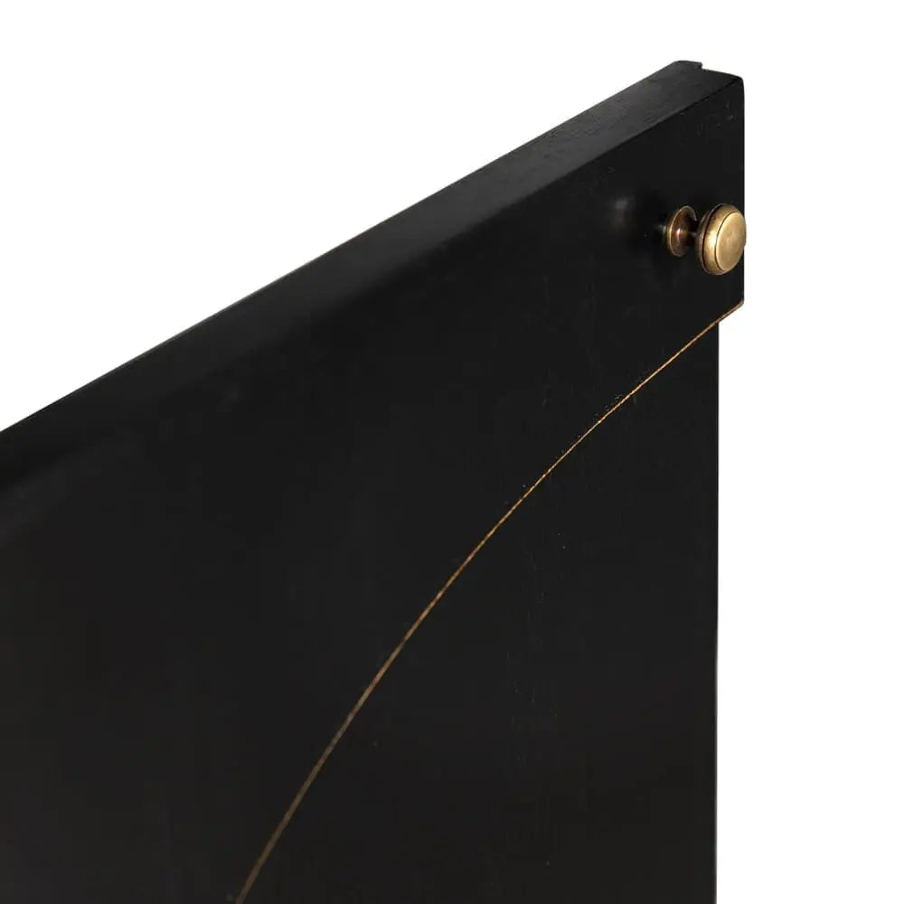 Noir Weston Sideboard, Hand Rubbed Black With Light Brown Trim