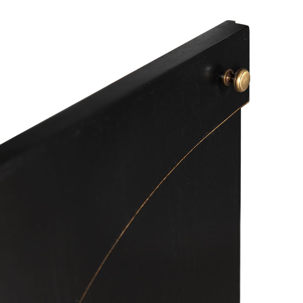 Noir Weston Sideboard, Hand Rubbed Black With Light Brown Trim