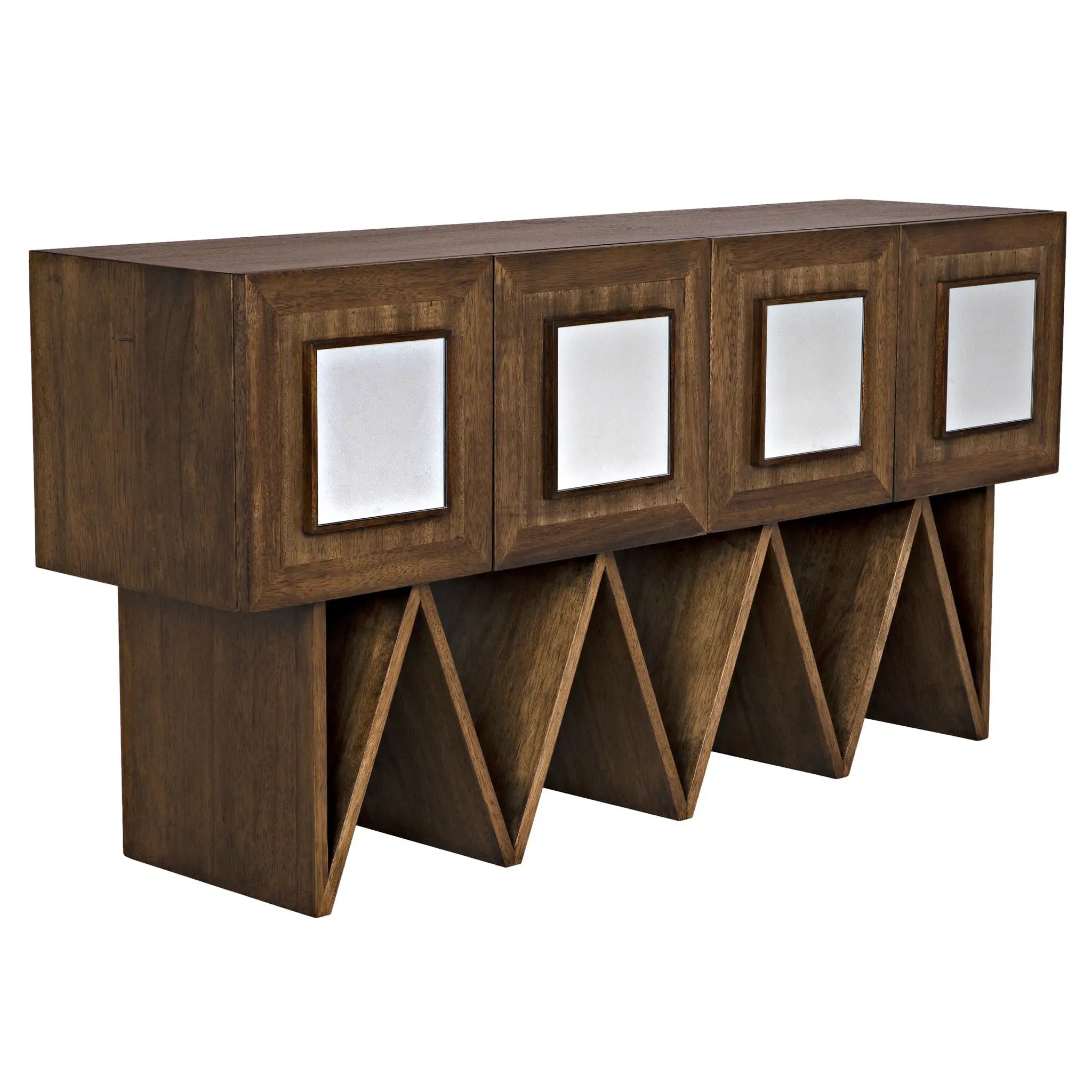 Noir Jean Michel Sideboard, Dark Walnut With Mirror