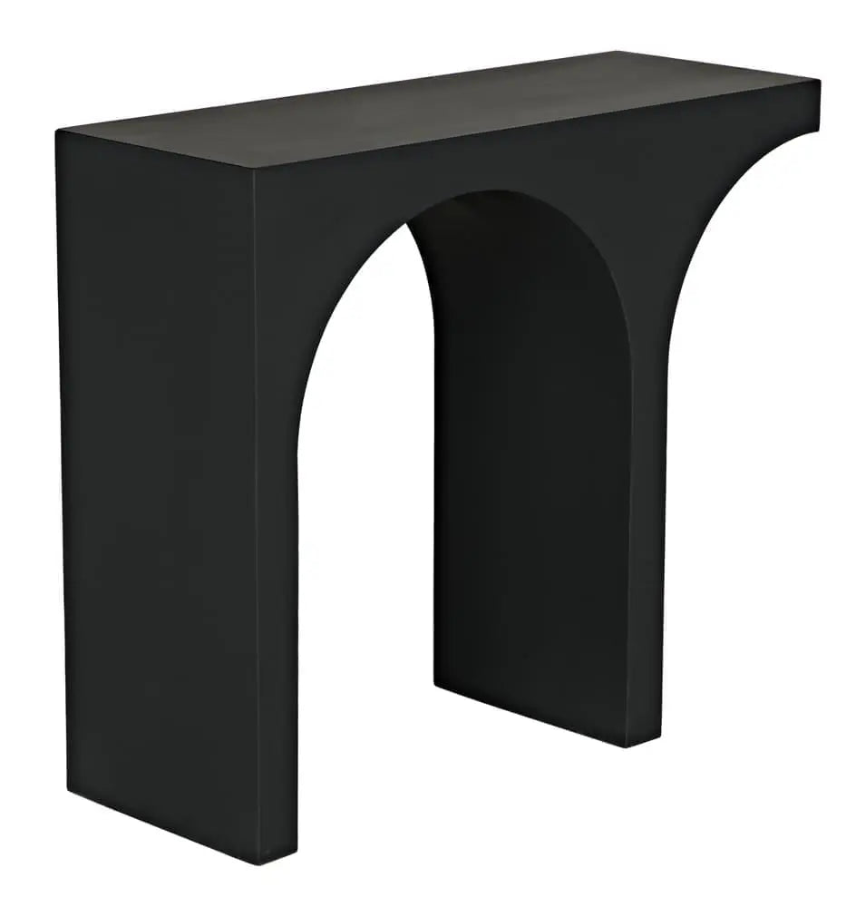 Noir Maximus Console/Side Table, Black Steel