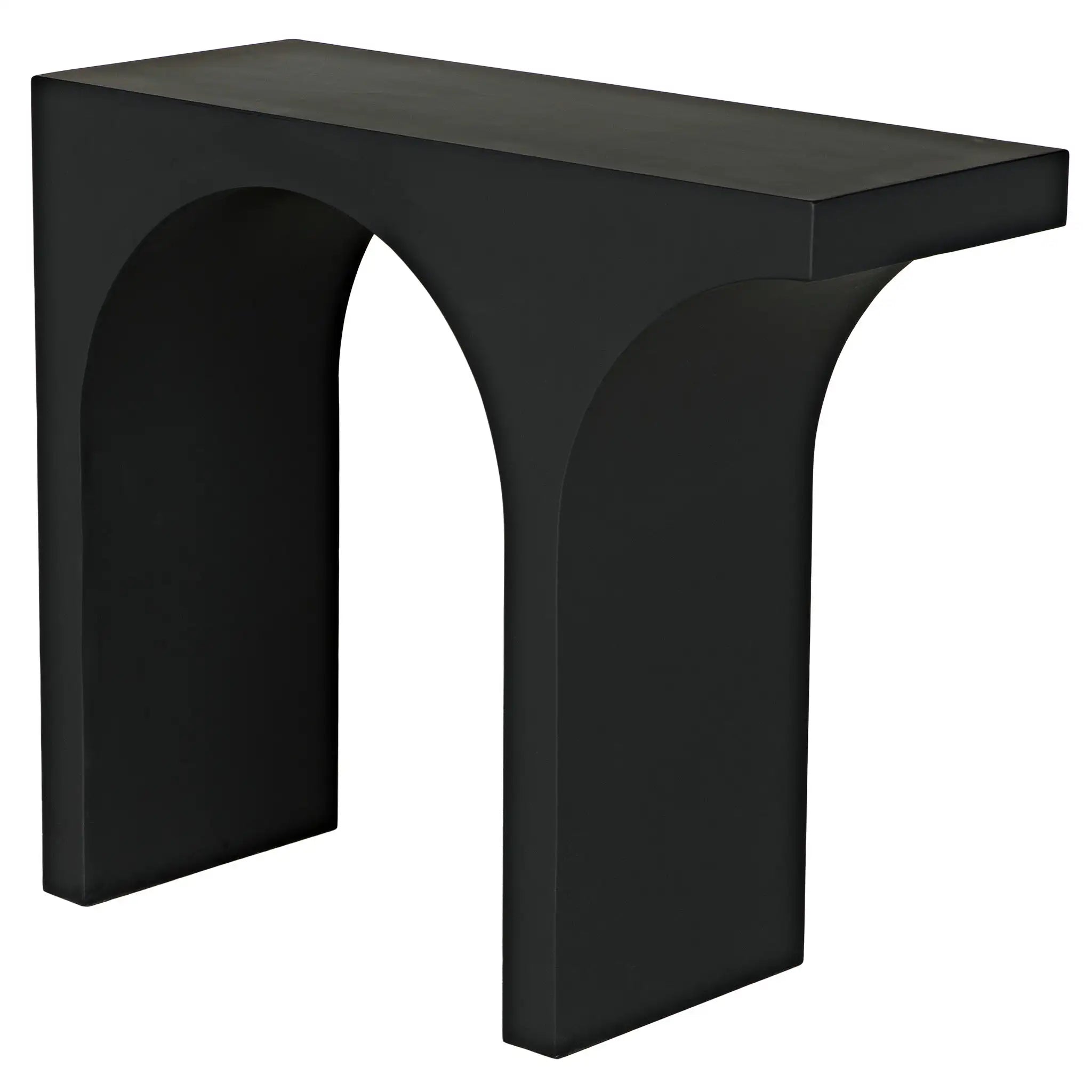 Noir Maximus Console/Side Table, Black Steel