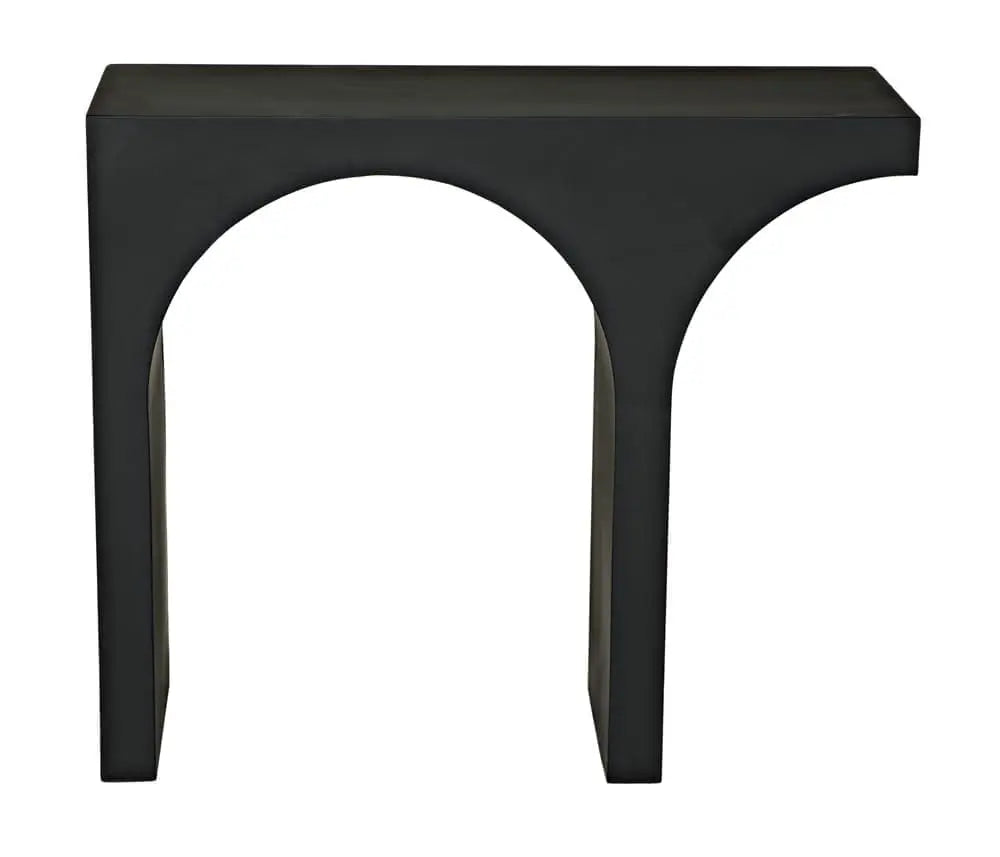 Noir Maximus Console/Side Table, Black Steel