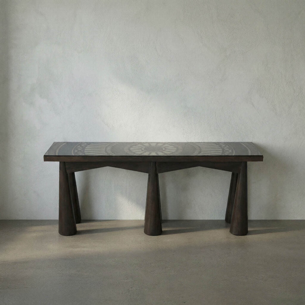 Noir Tutankhamun Console, Ebony Walnut
