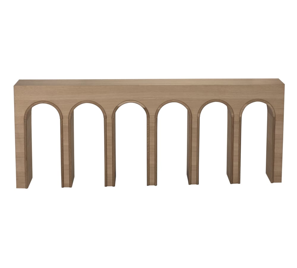 Noir Enzo Console, White Oak