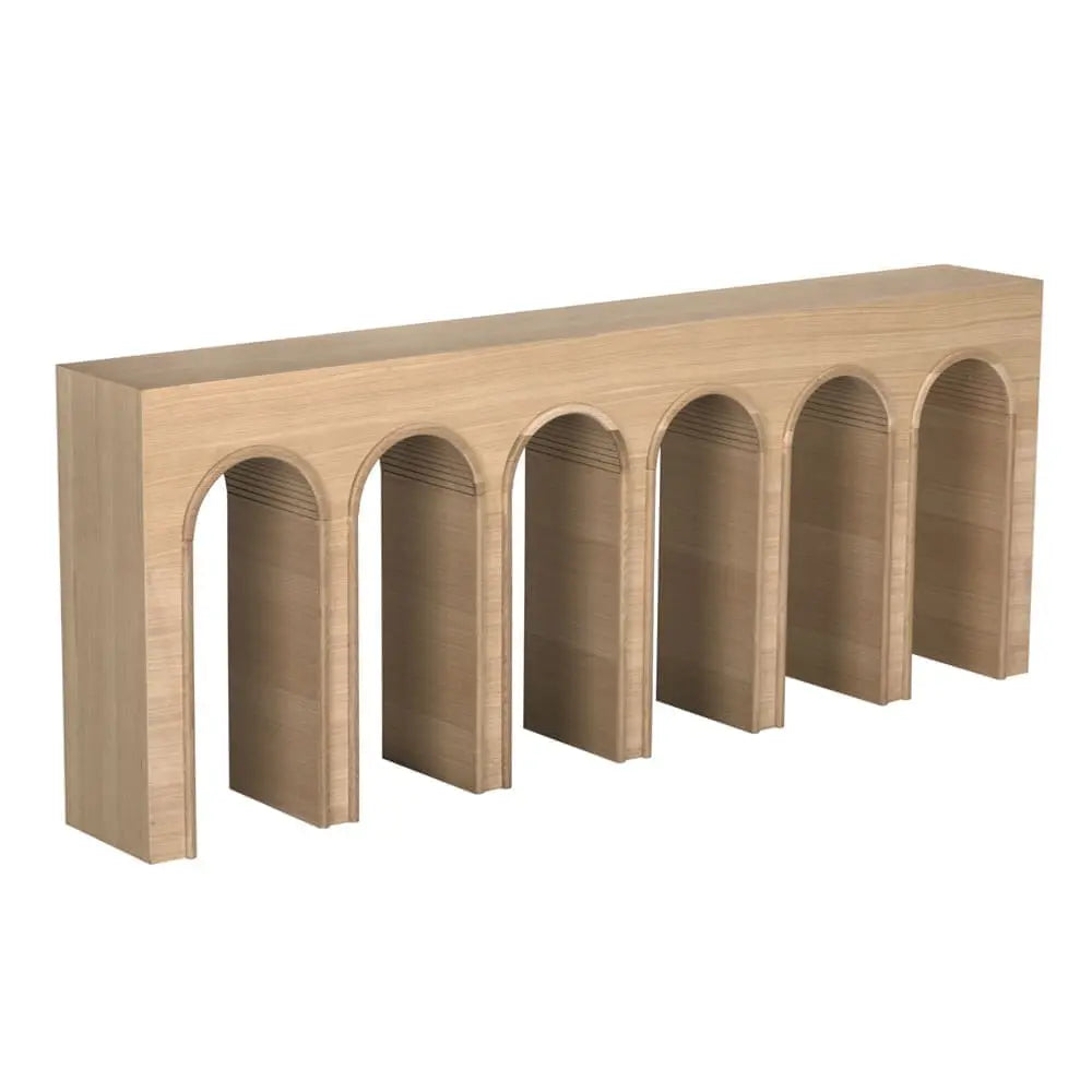 Noir Enzo Console, White Oak