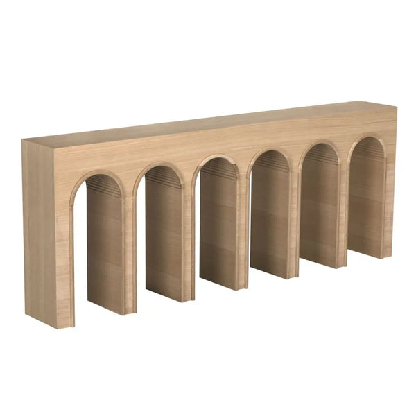 Noir Enzo Console, White Oak