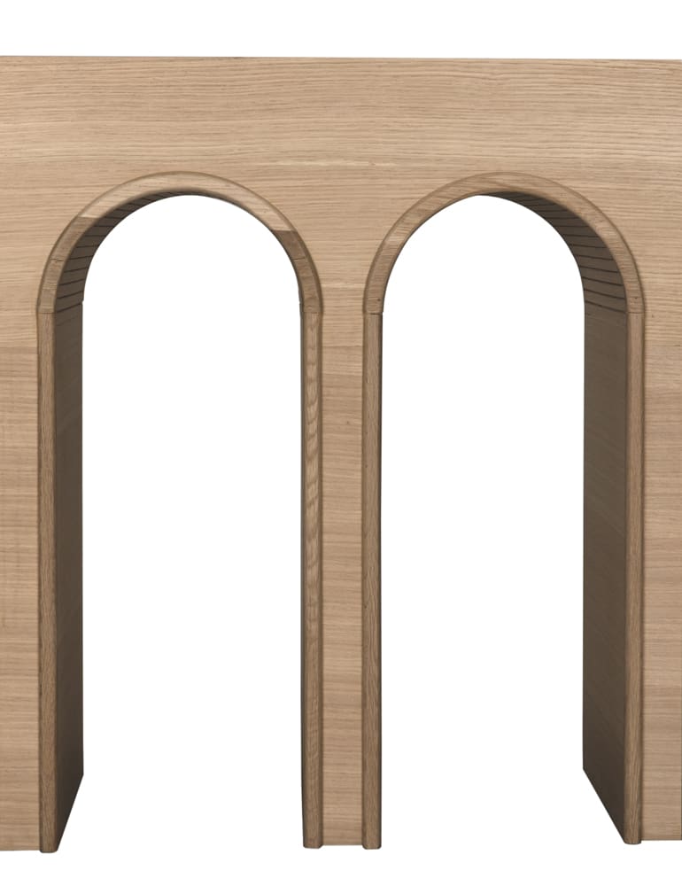 Noir Enzo Console, White Oak