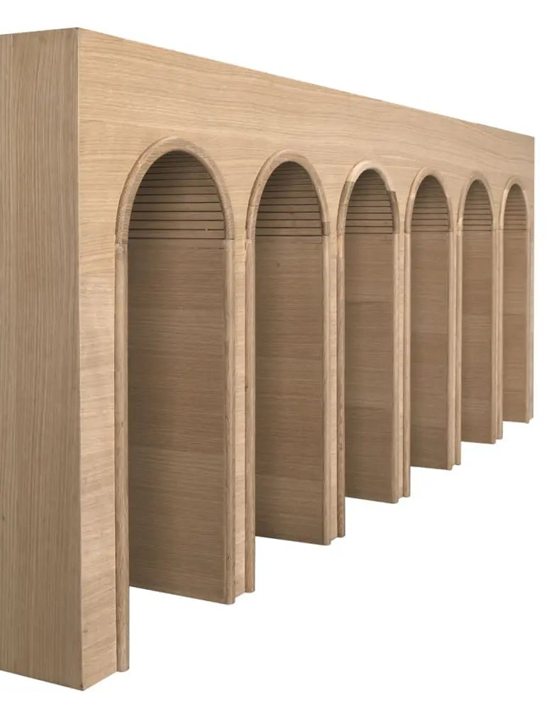 Noir Enzo Console, White Oak