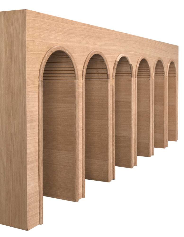 Noir Enzo Console, White Oak