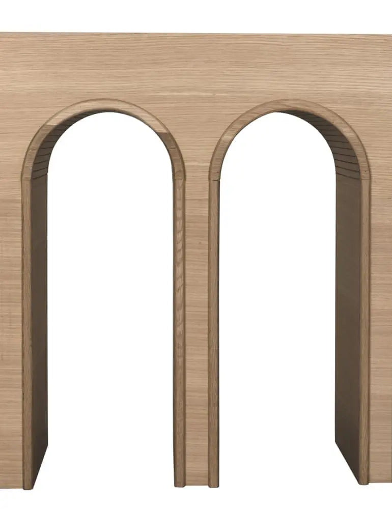 Noir Enzo Console, White Oak