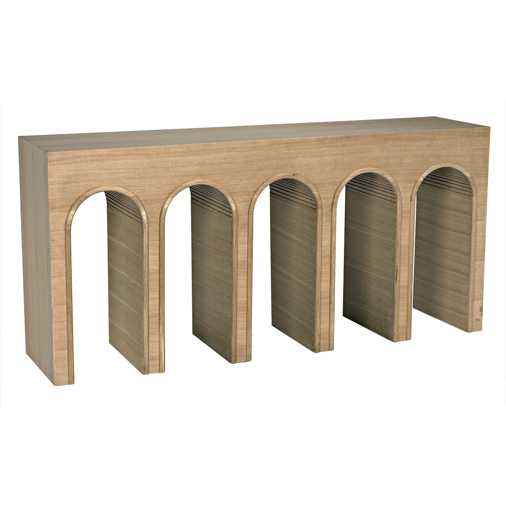 Noir Enzo Console, White Oak
