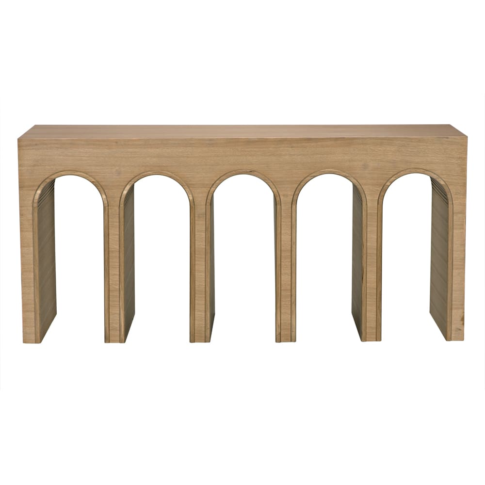Noir Enzo Console, White Oak