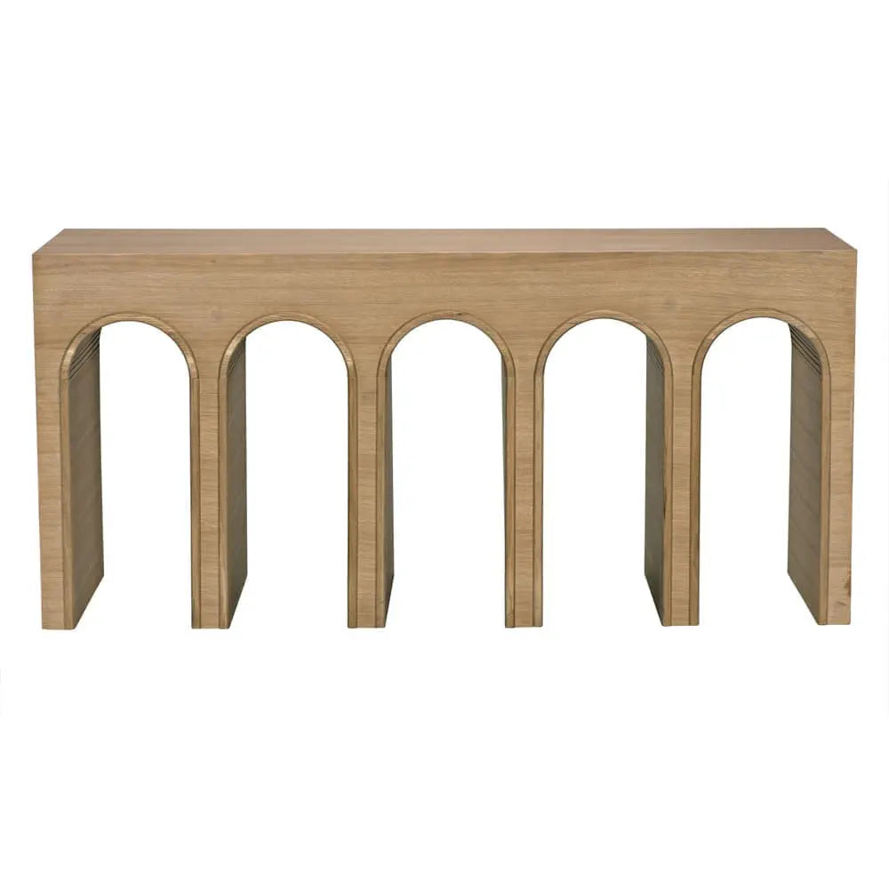 Noir Enzo Console, White Oak
