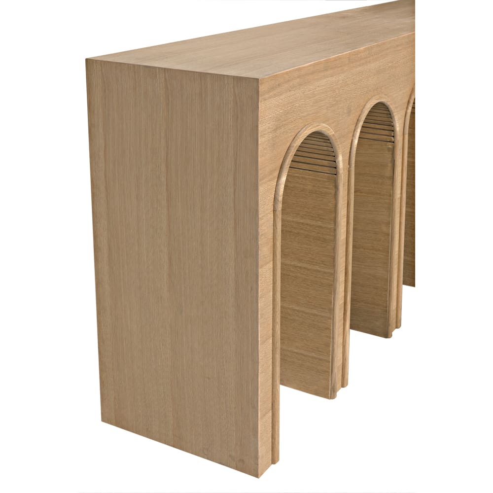 Noir Enzo Console, White Oak