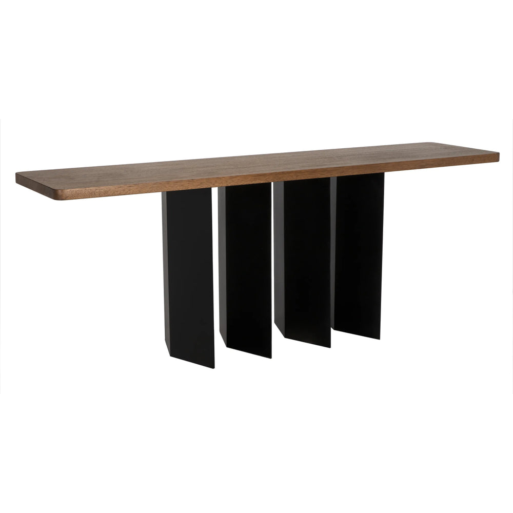 Noir Delta Console with Metal Base