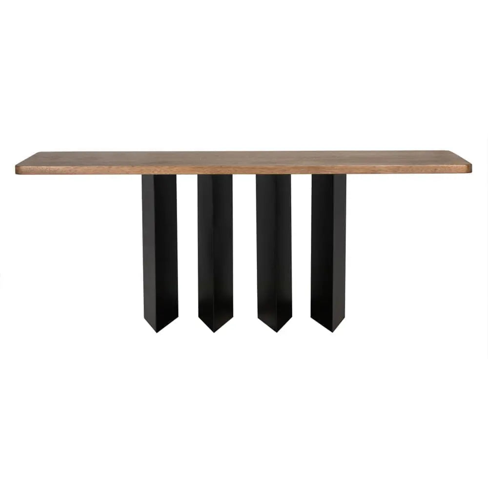 Noir Delta Console with Metal Base