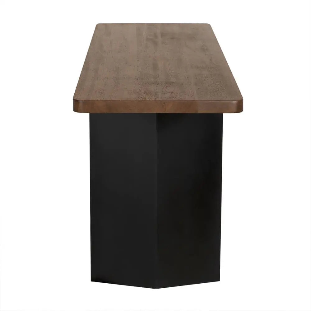 Noir Delta Console with Metal Base