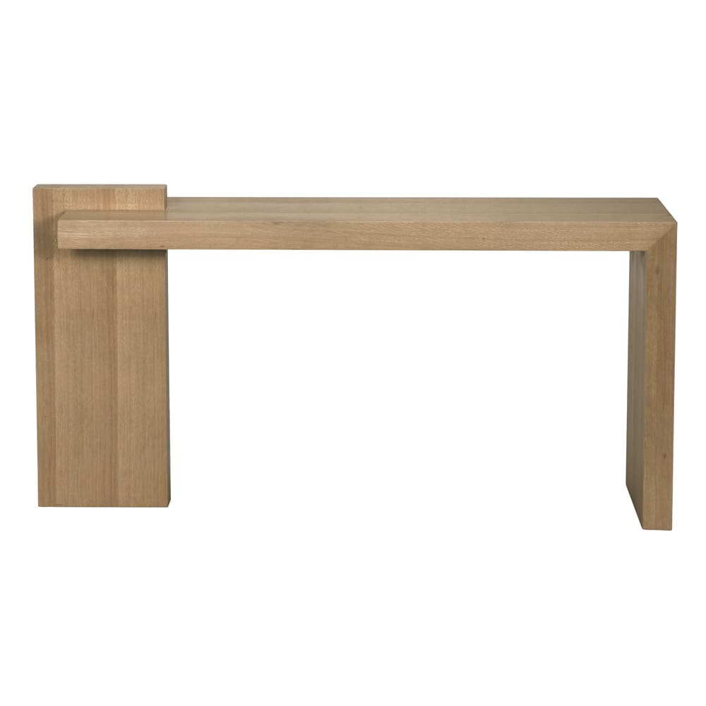 Noir Atlanta Console, White Oak Veneer