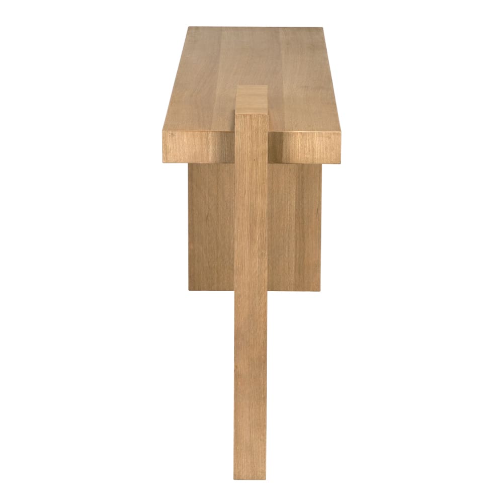 Noir Atlanta Console, White Oak Veneer