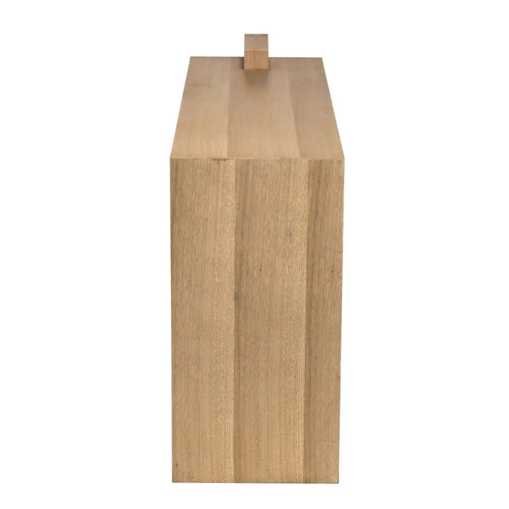 Noir Atlanta Console, White Oak Veneer