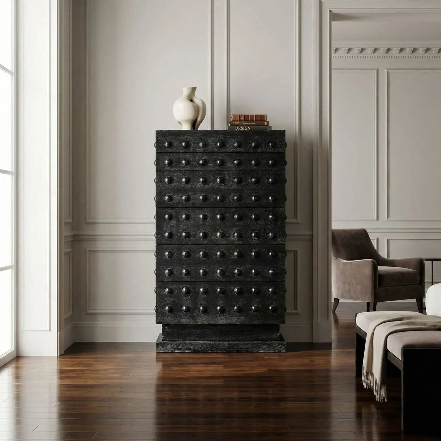 Noir Didier Cabinet, Dark Walnut