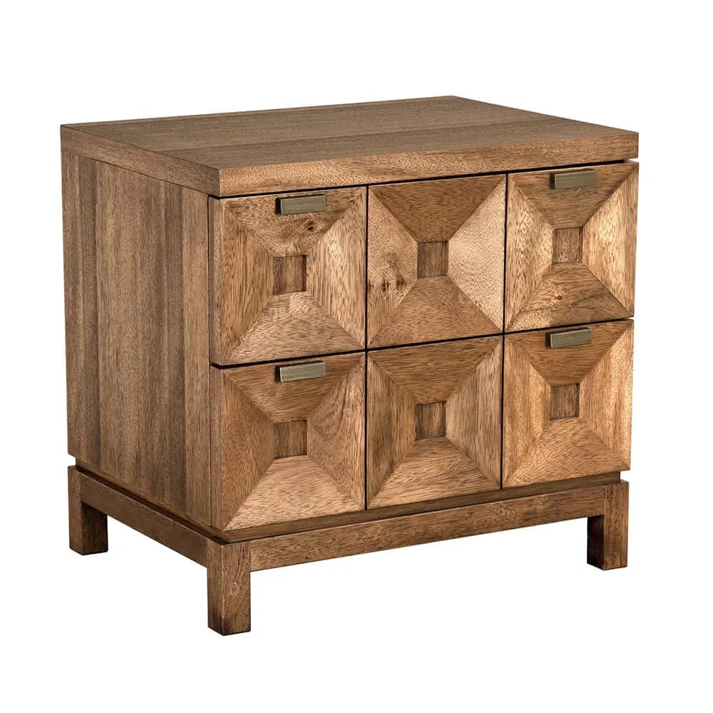 Noir Musashi 2 Drawer, Small, Dark Walnut