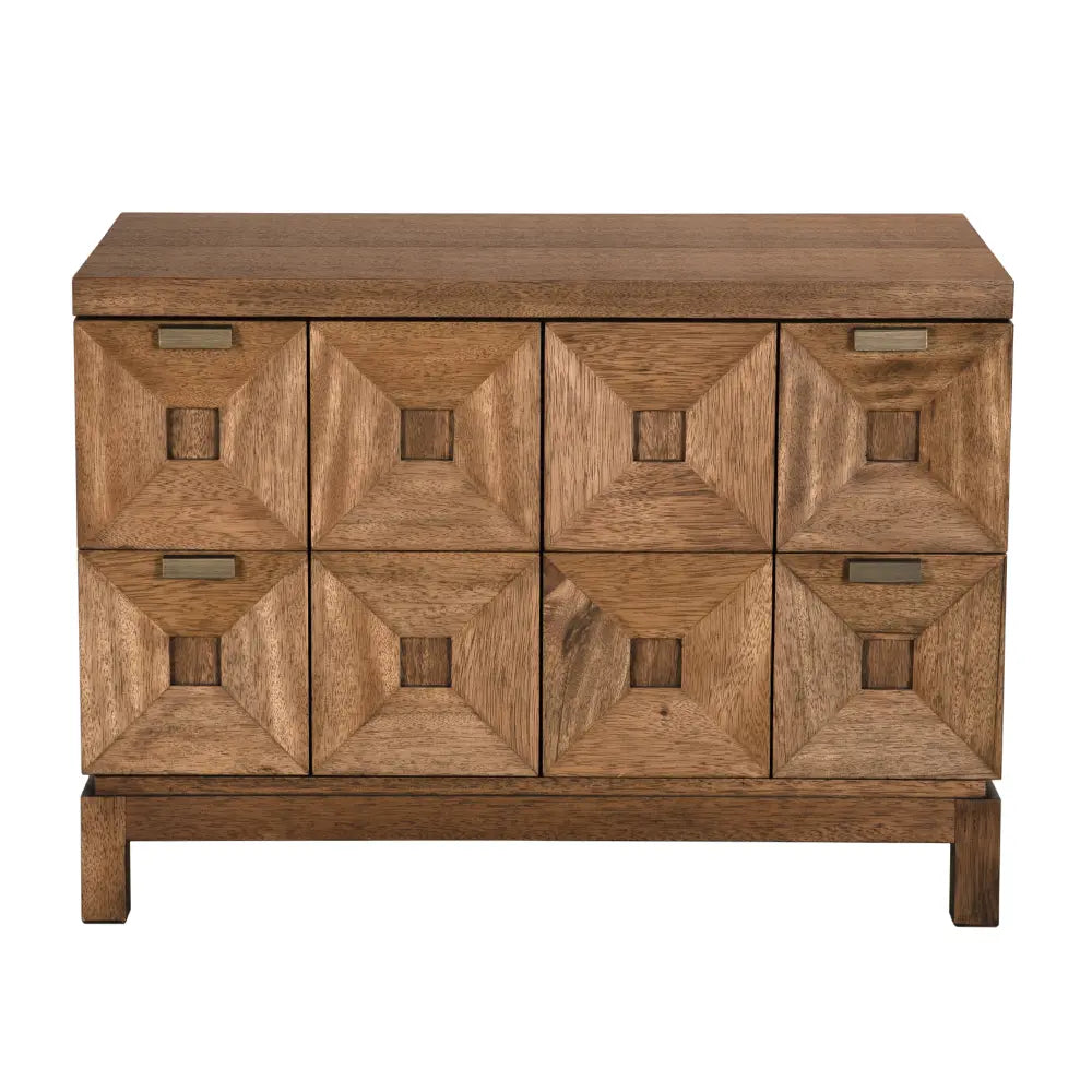 Noir Musashi 2 Drawer, Large, Dark Walnut