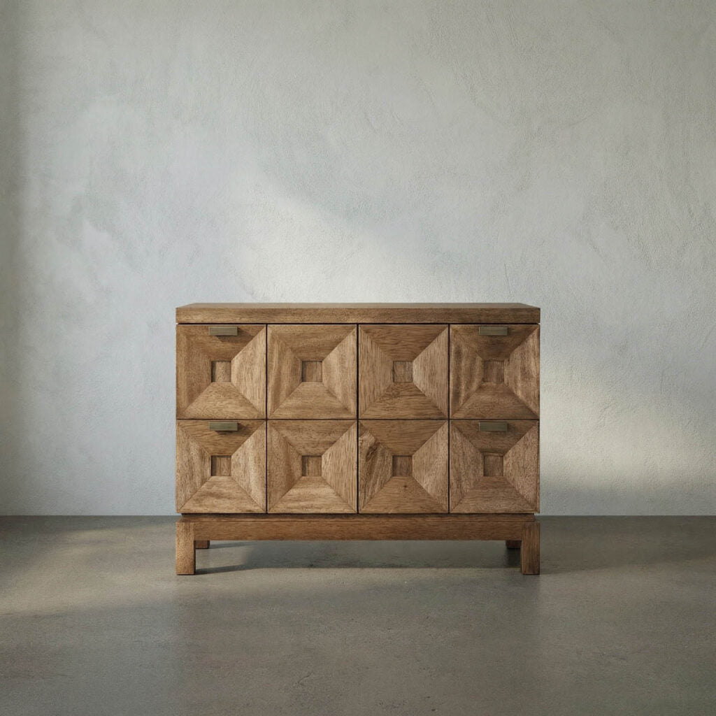 Noir Musashi 2 Drawer, Large, Dark Walnut