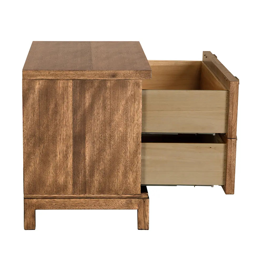 Noir Musashi 2 Drawer, Large, Dark Walnut
