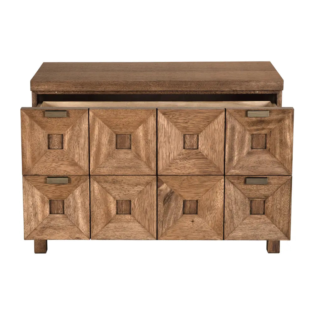 Noir Musashi 2 Drawer, Large, Dark Walnut