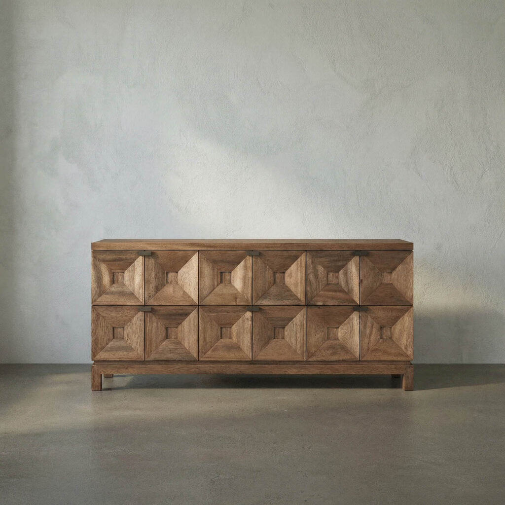 Noir Musashi 6 Drawer, Dark Walnut