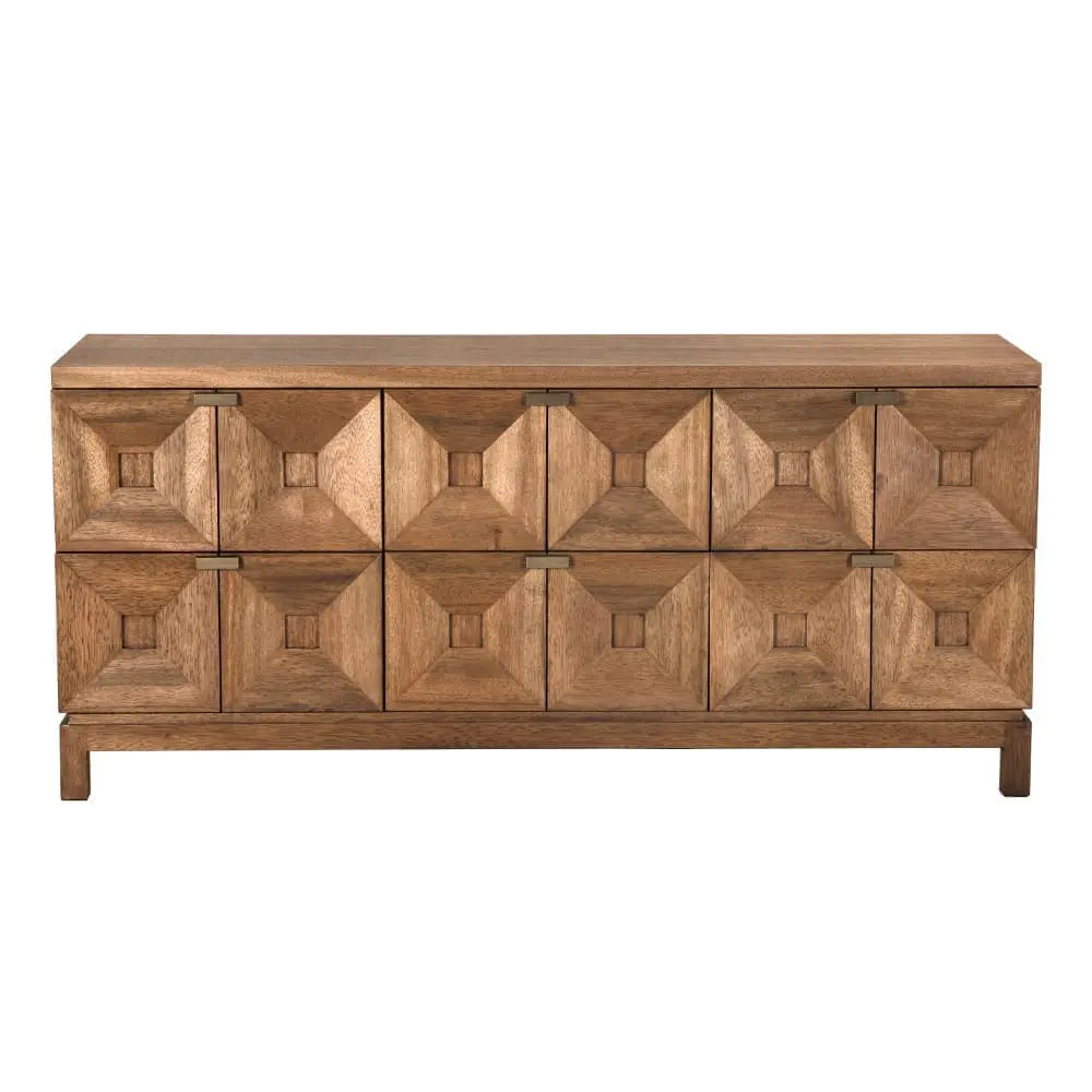 Noir Musashi 6 Drawer, Dark Walnut