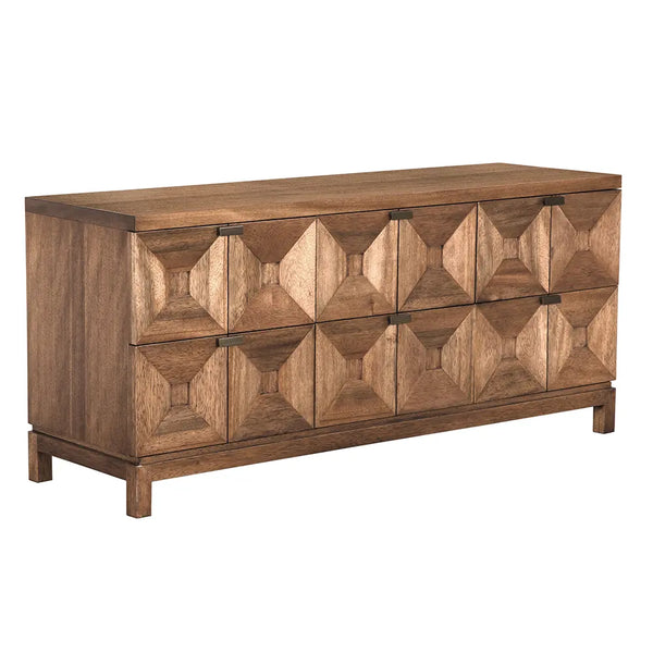 Noir Musashi 6 Drawer, Dark Walnut