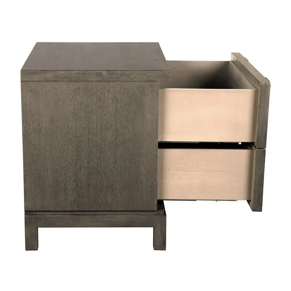 Noir Musashi 2 Drawer, Small, Greige Walnut