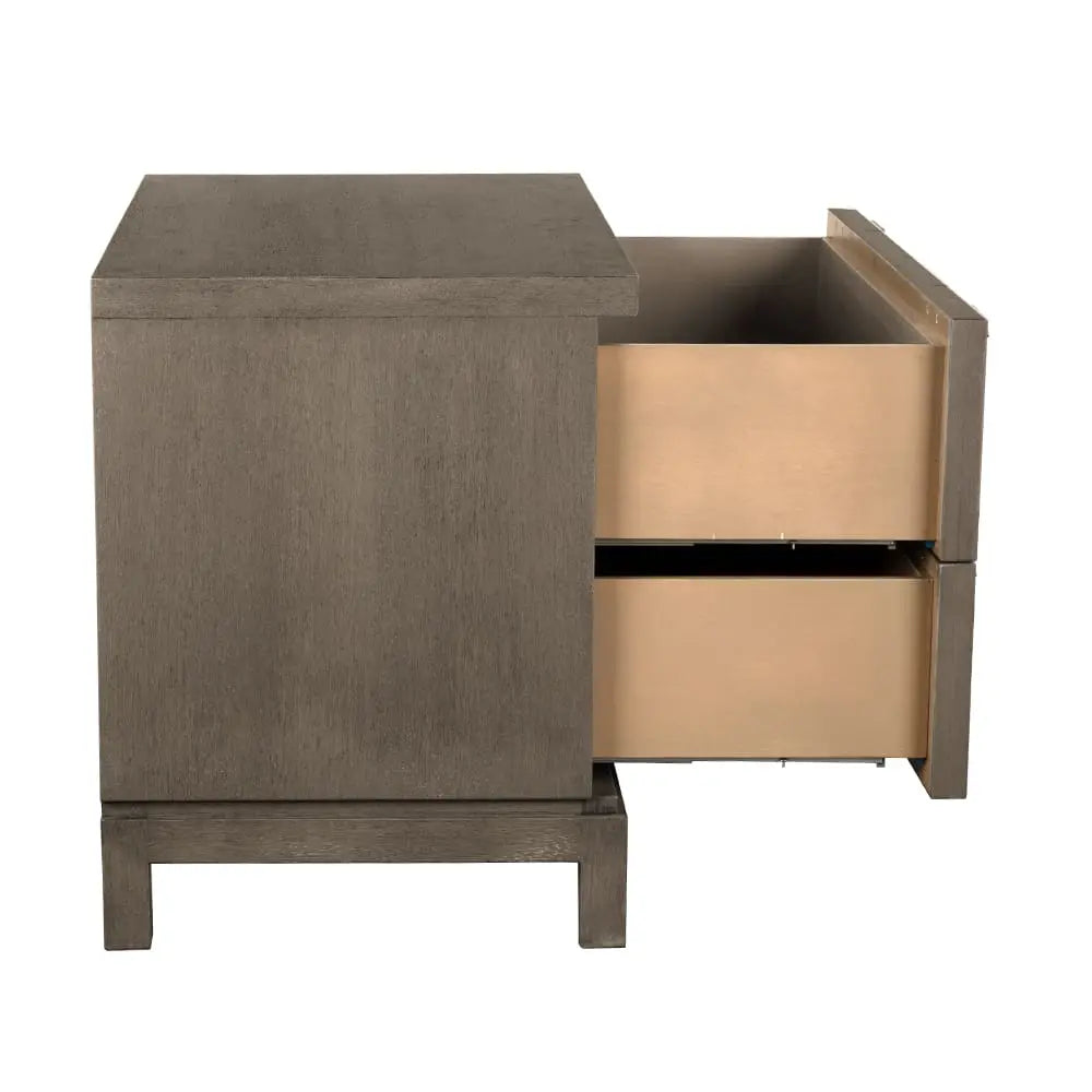 Noir Musashi 2 Drawer, Large, Greige Walnut