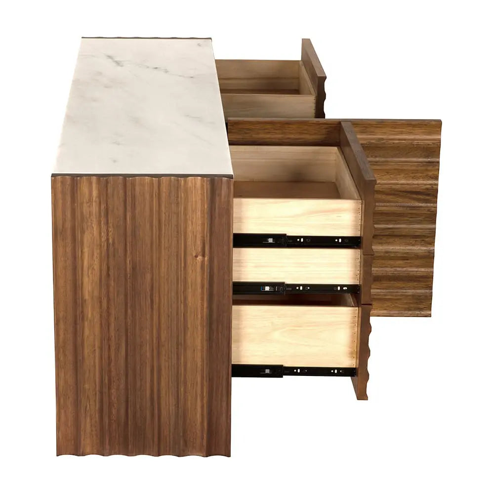 Noir Gauss Sideboard With Marble Top