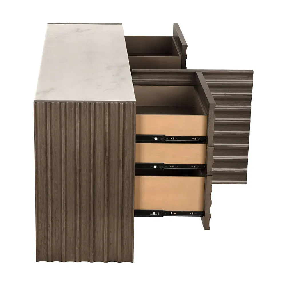 Noir Gauss Sideboard With Marble Top