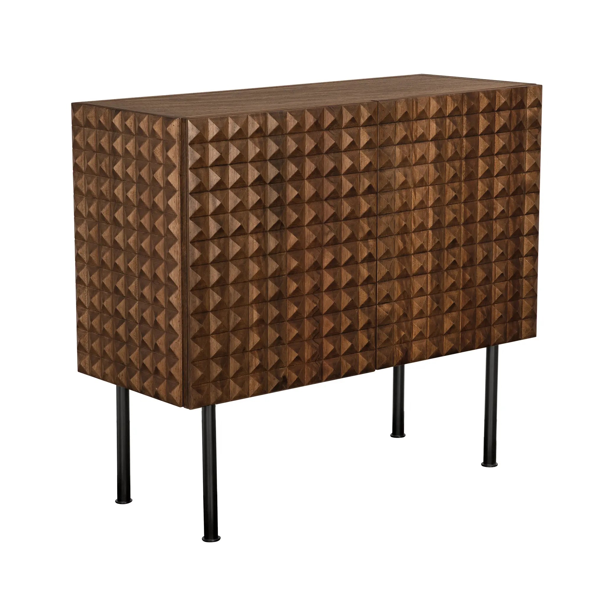 Noir Turku Sideboard With Iron Base