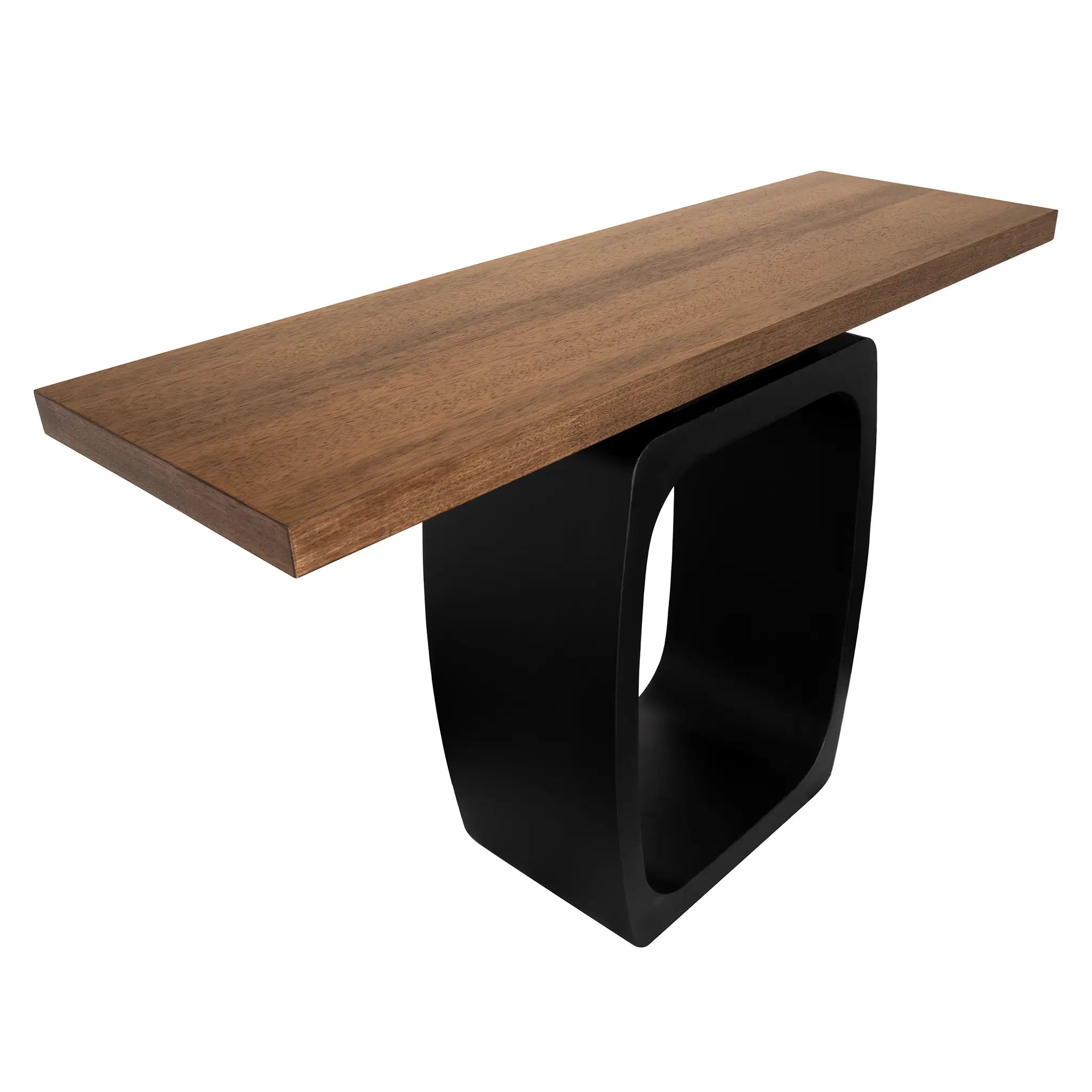 Noir Axel Console With Iron Base