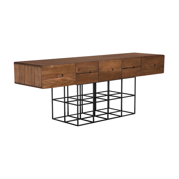 Noir Lund Sideboard With Iron Base