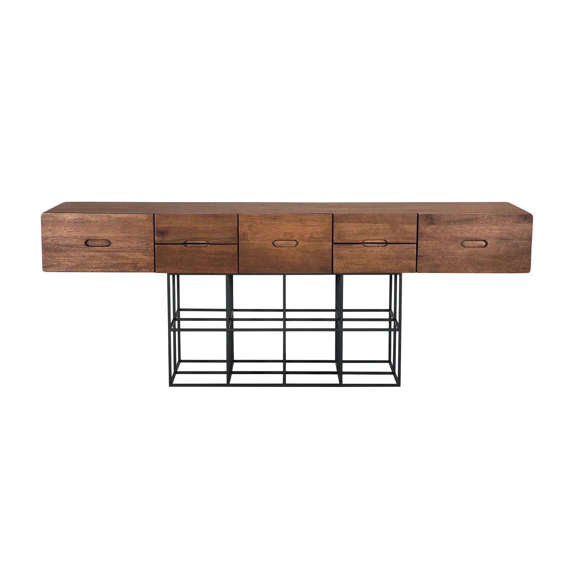 Noir Lund Sideboard With Iron Base