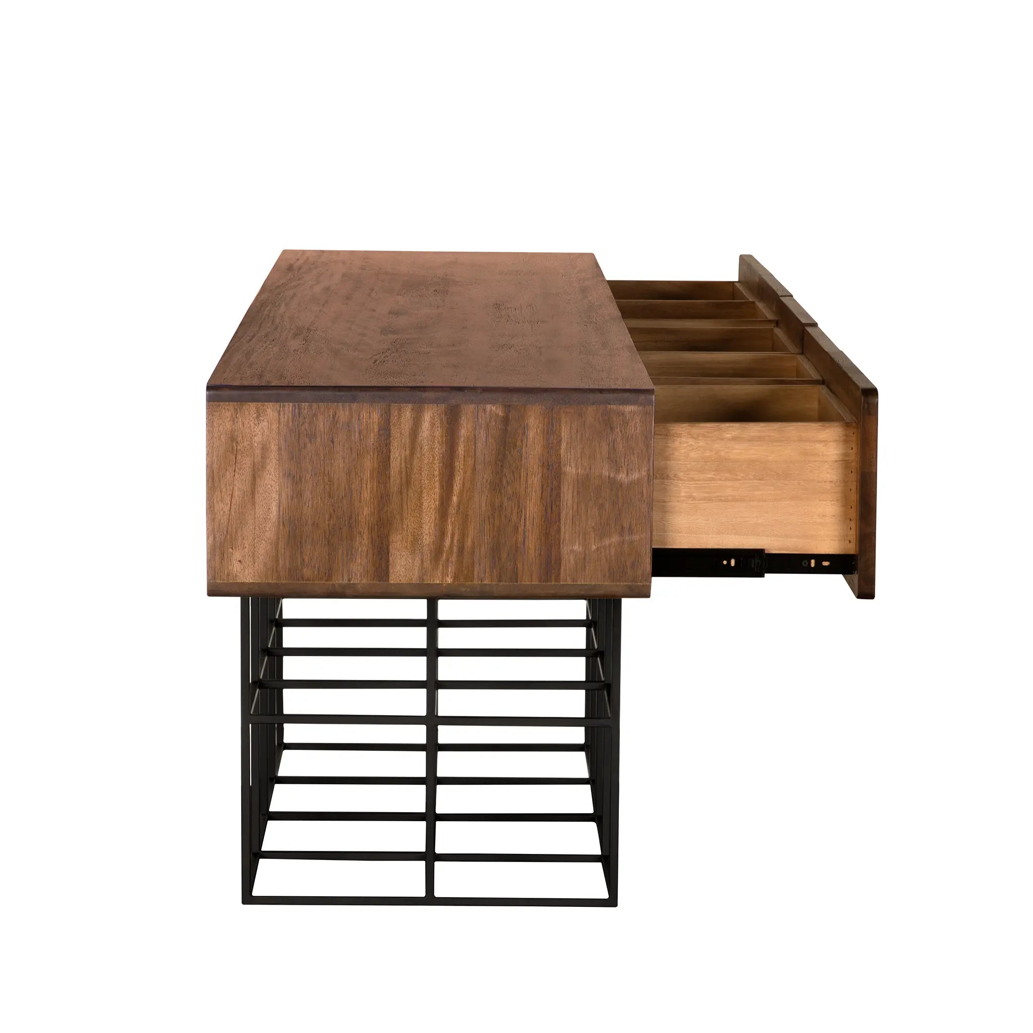 Noir Lund Sideboard With Iron Base