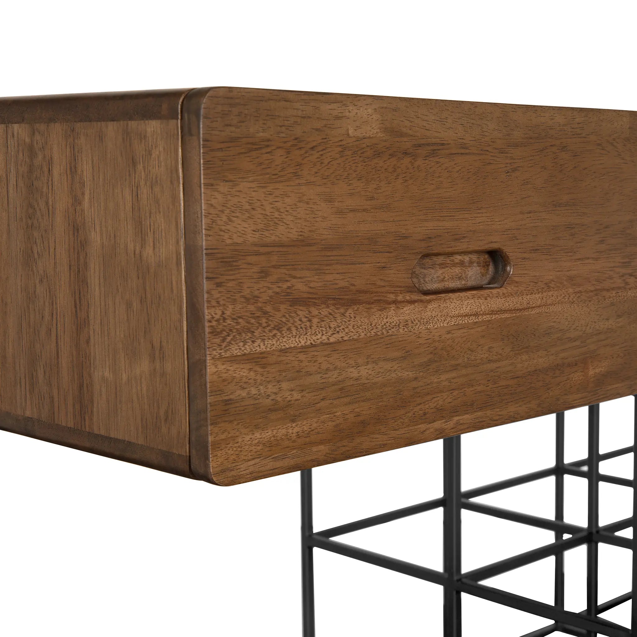 Noir Lund Sideboard With Iron Base