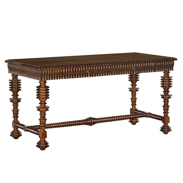 Noir Portuguese Desk, Small, Hand Rubbed Brown