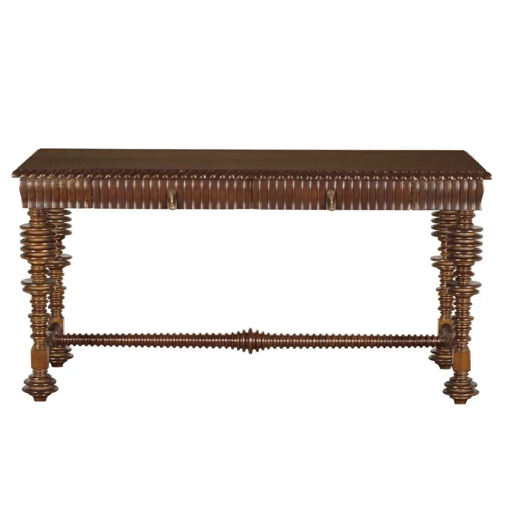 Noir Portuguese Desk, Small, Hand Rubbed Brown