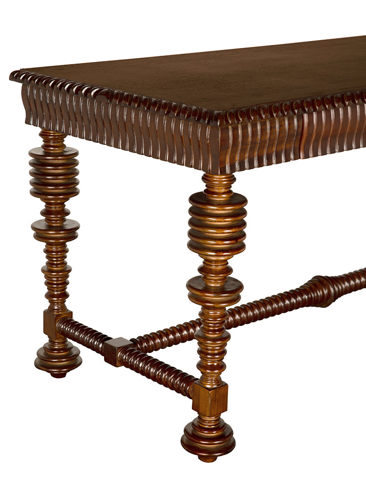 Noir Portuguese Desk, Hand Rubbed Brown