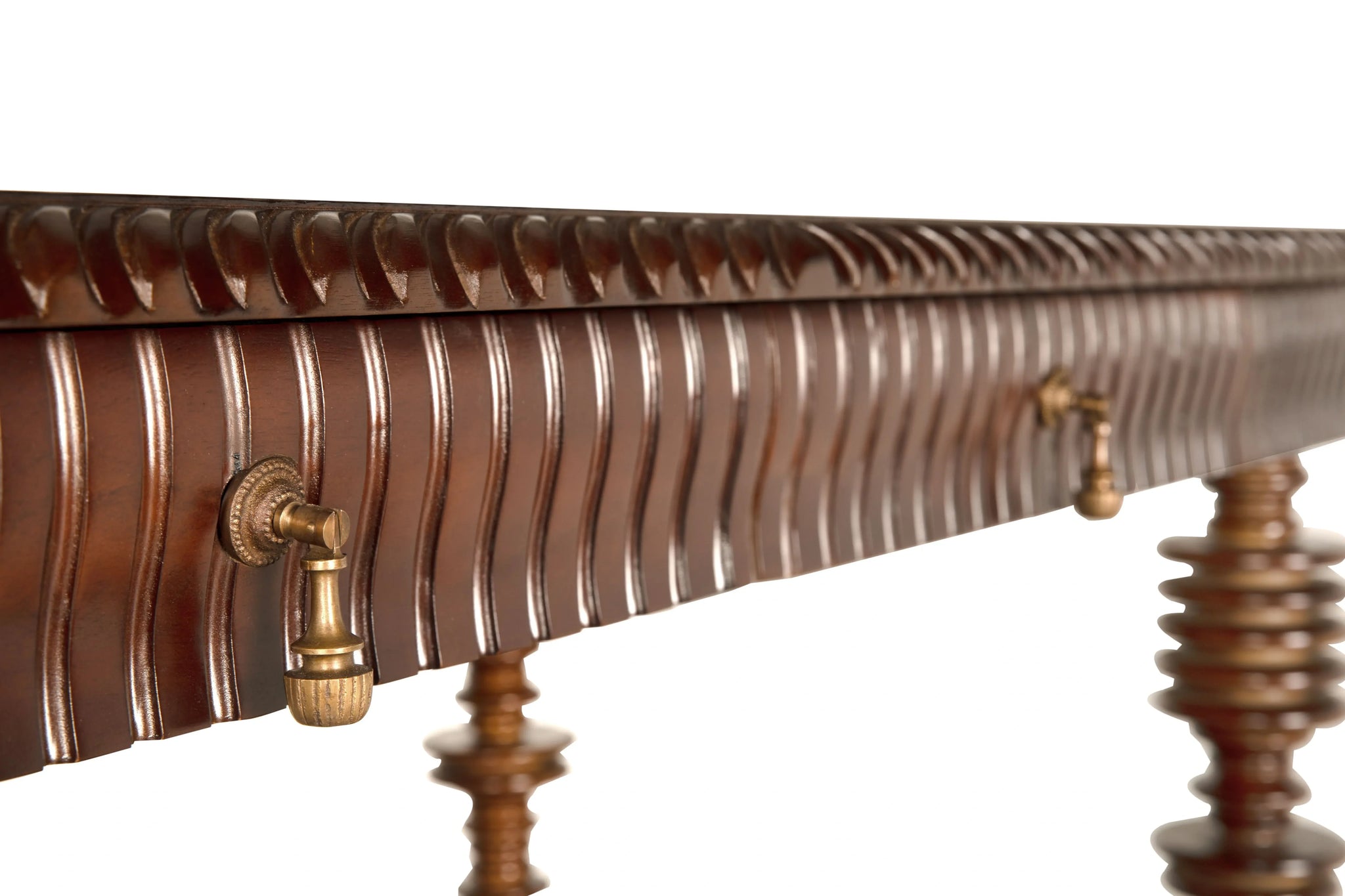 Noir Portuguese Desk, Small, Hand Rubbed Brown