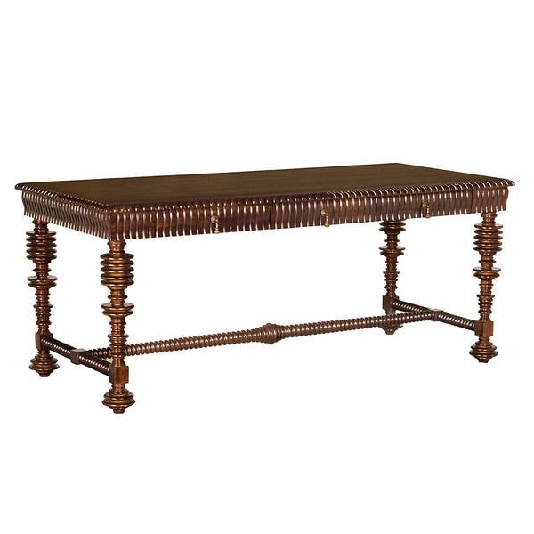 Noir Portuguese Desk, Hand Rubbed Brown