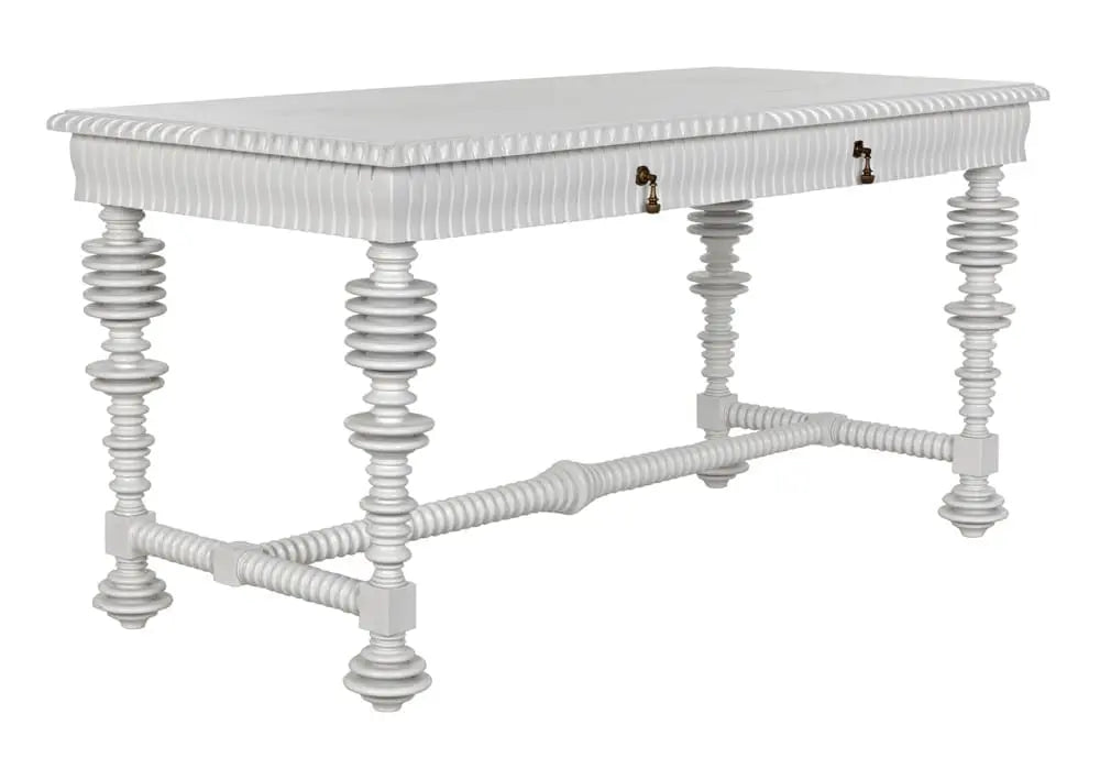 Noir Portuguese Desk, Solid White